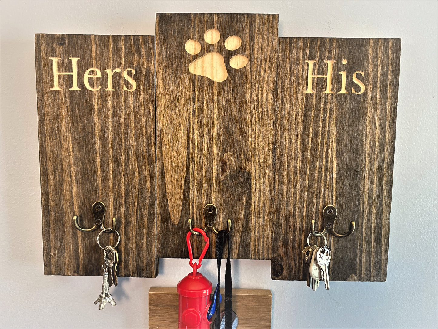 His/Hers Key Holder and Pet Leash Holder