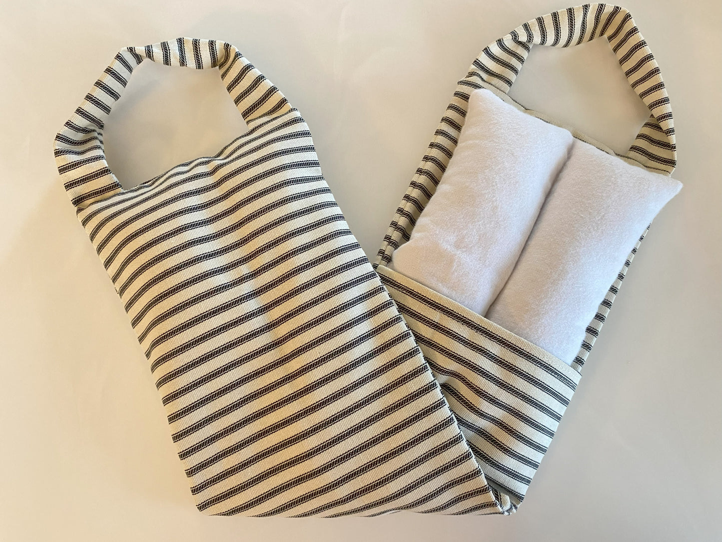 Washable Microwavable Rice Bag with Handles l Comfort Therapy Pack l Neck Wrap l Stripes