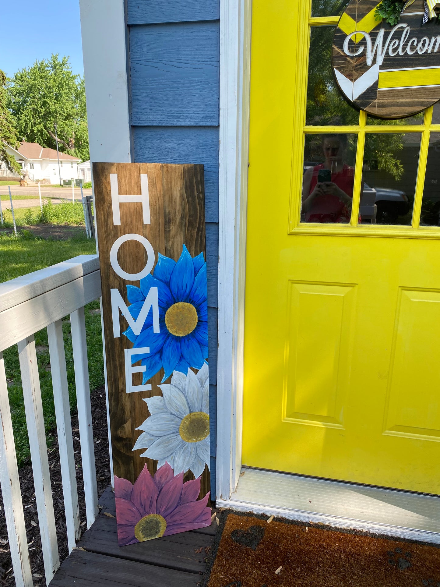 Hand Painted Outdoor HOME Sign