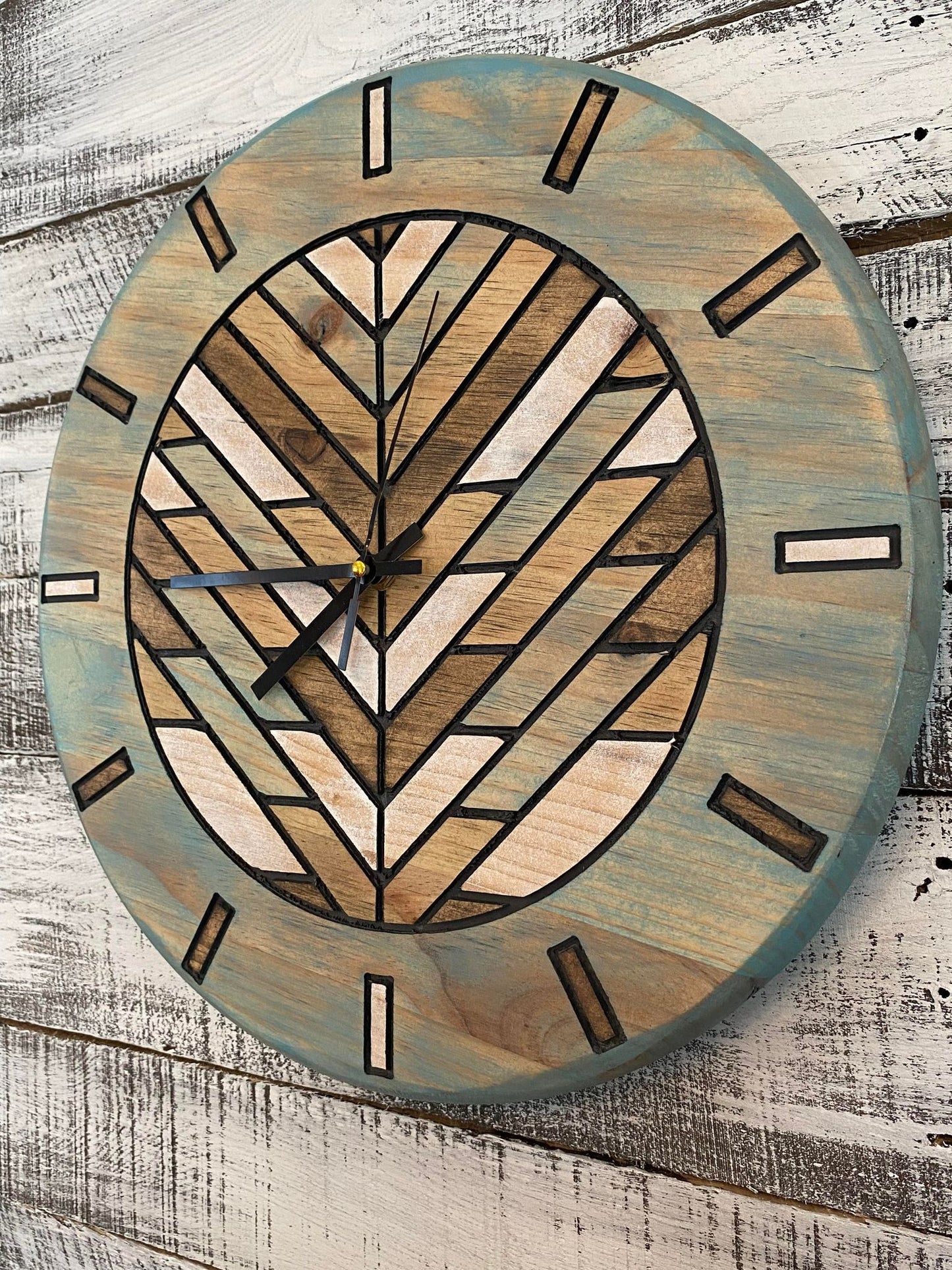 Hand Crafted Wood Barn Quilt Clock