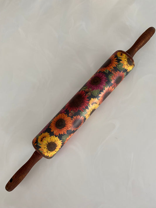 Colorful Sunflower Vintage Decorative Rolling Pin