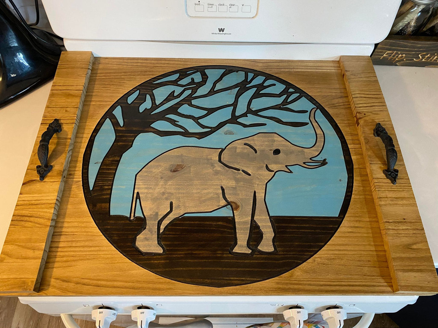 Carved Elephant Noodle Board