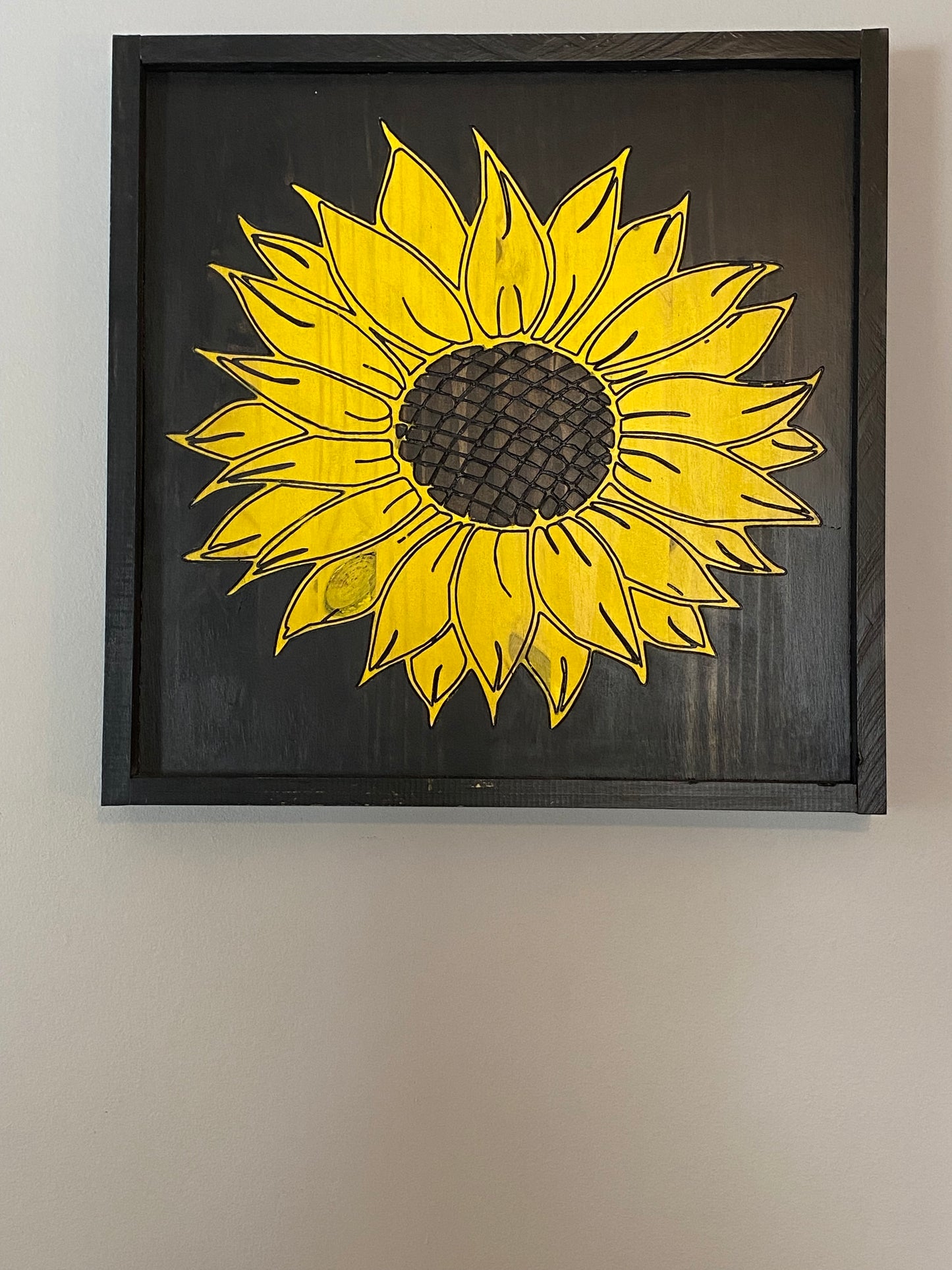 Engraved Sunflower Wall Decor